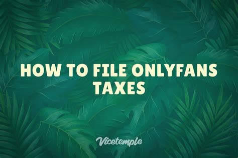 how to file onlyfans taxes on turbotax|OnlyFans Taxes